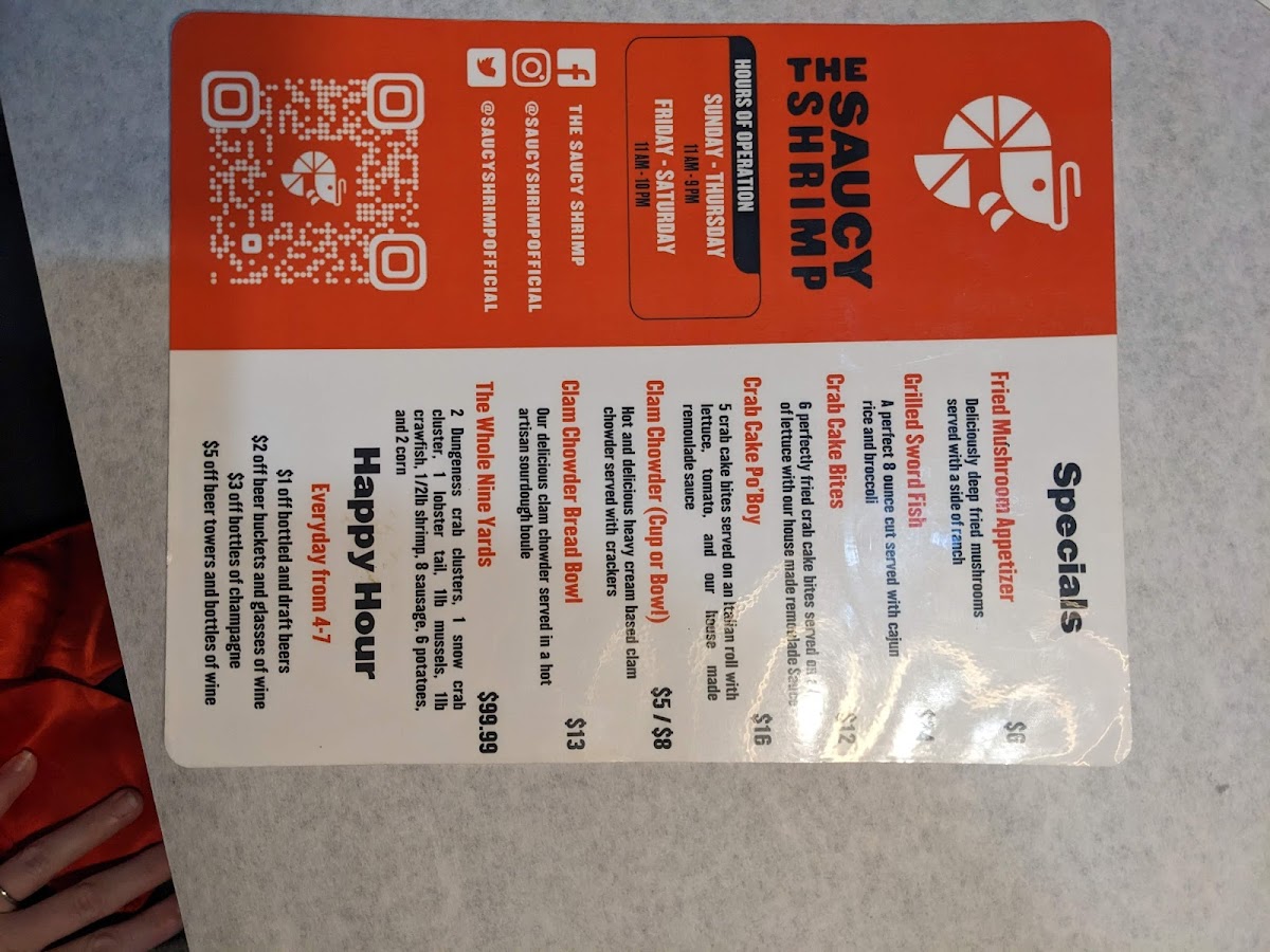 Menu The Saucy Shrimp-10